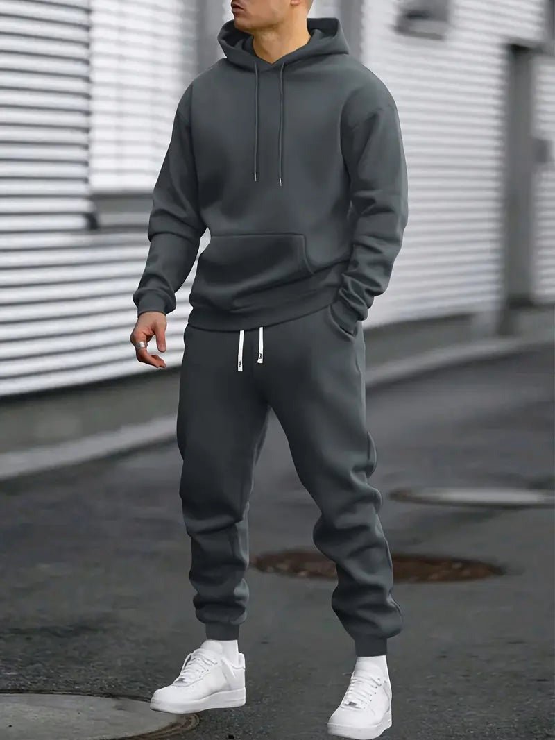 Men's Hoodie Jogger Set | Cuffed Ankle Two Piece Back