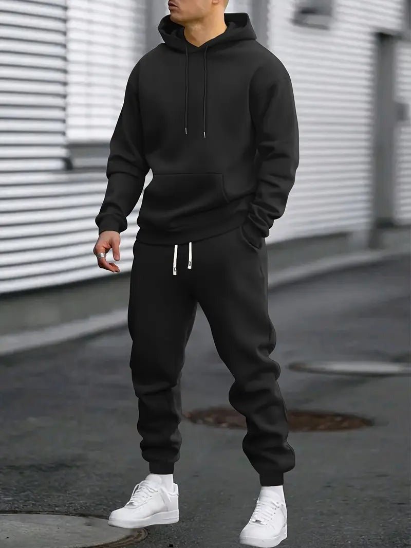 Men's Hoodie Jogger Set | Cuffed Ankle Two Piece Detail