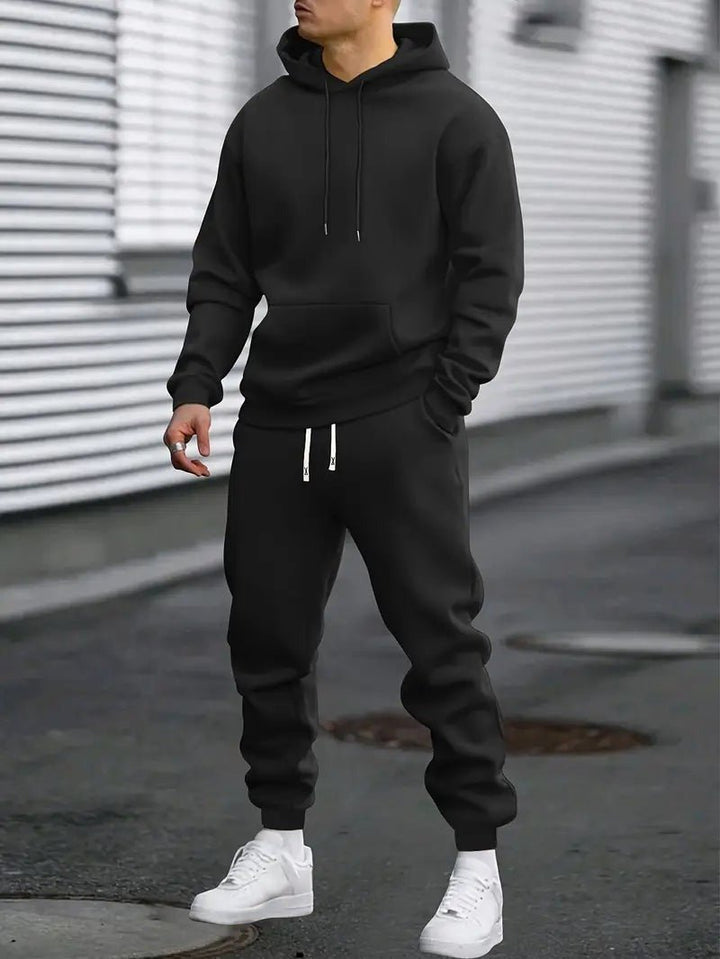 Men's Hoodie Jogger Set | Cuffed Ankle Two Piece Detail
