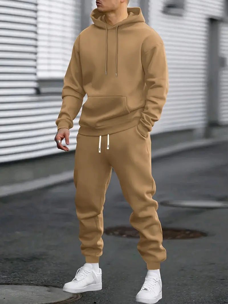 Men's Hoodie Jogger Set | Cuffed Ankle Two Piece Front