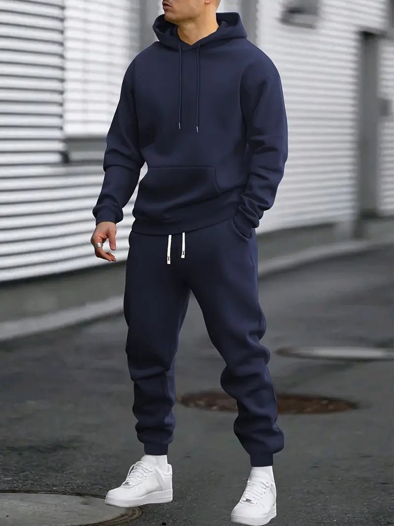Men's Hoodie Jogger Set | Cuffed Ankle Two Piece Side