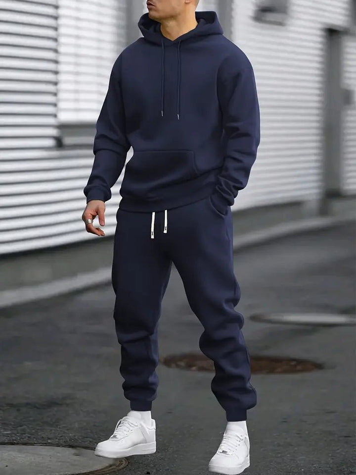 Men's Hoodie Jogger Set | Cuffed Ankle Two Piece Side