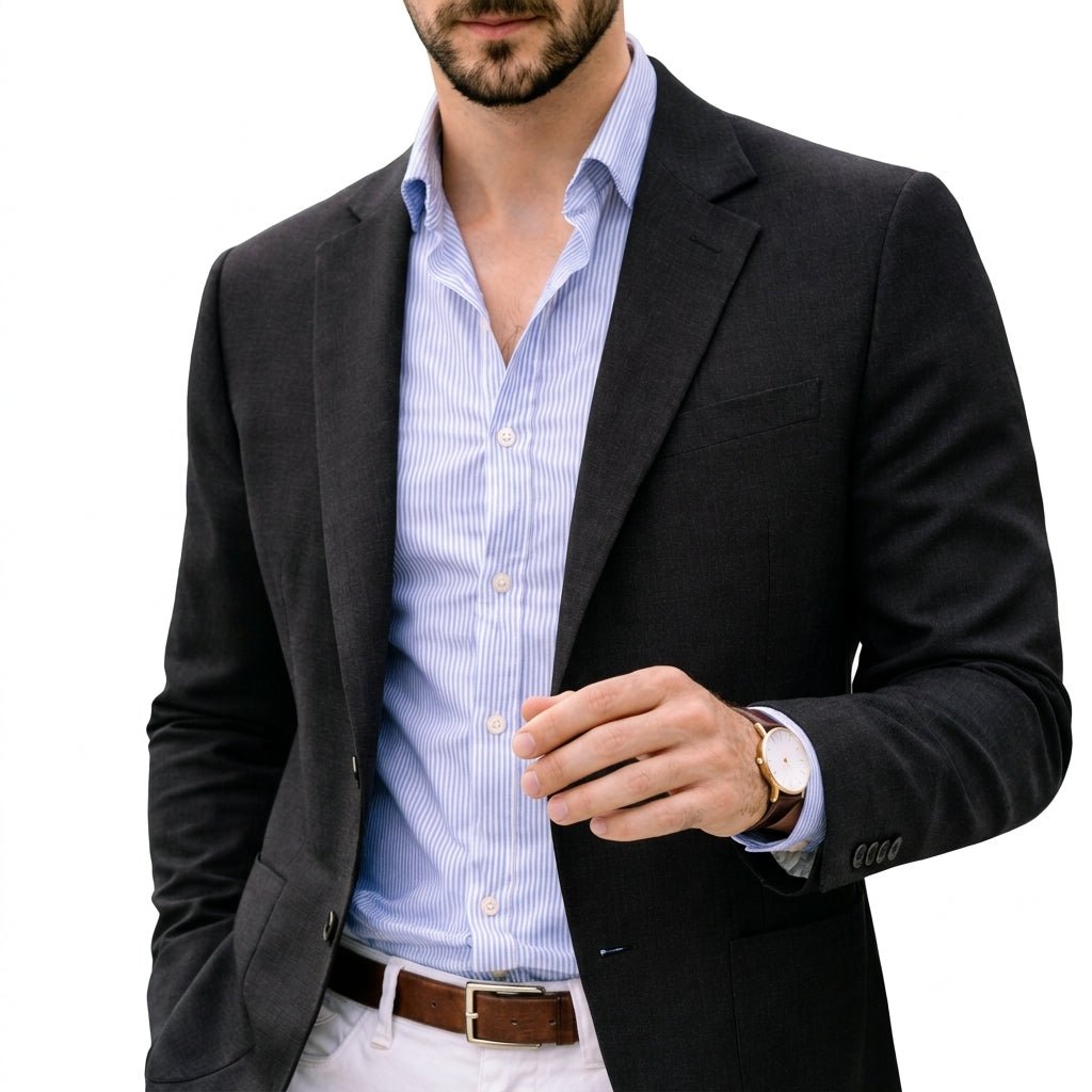 Men's Knit Blazer | Tailored Fit with Notch Lapel Lifestyle