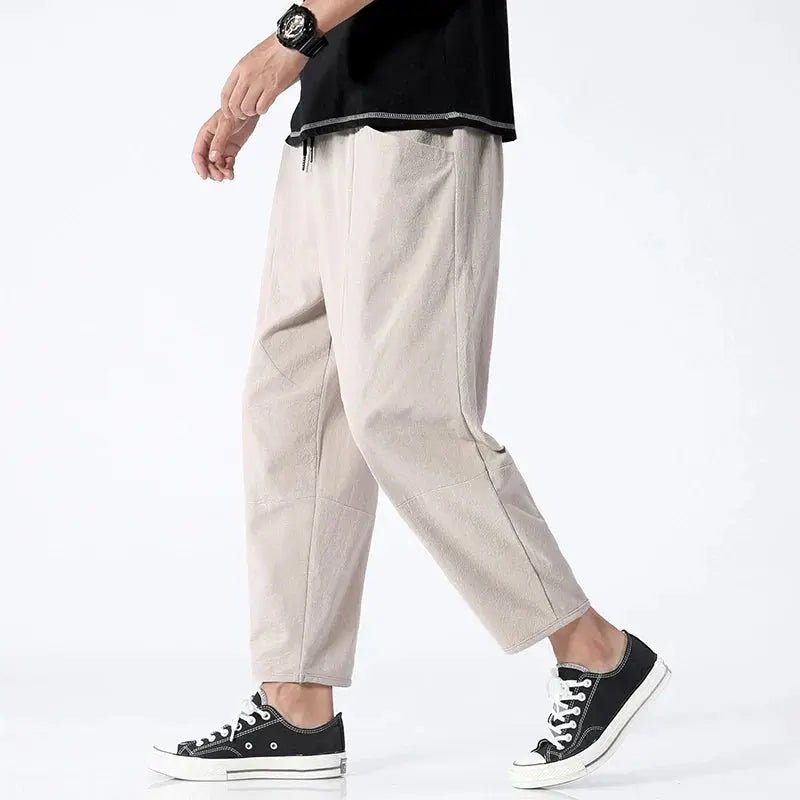 Men's Kyoto Cropped Tapered Pants | Relaxed Fit Oxford Detail