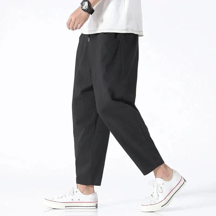 Men's Kyoto Cropped Tapered Pants | Relaxed Fit Oxford Front
