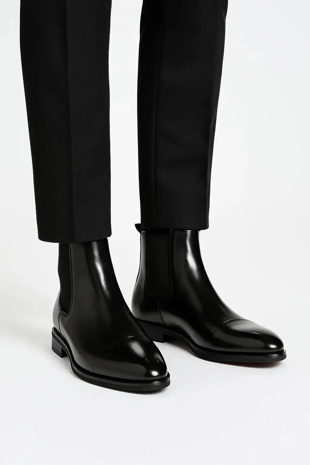 Men's Leather Cap Toe Chelsea Boots | Sleek Everyday Fit Hero