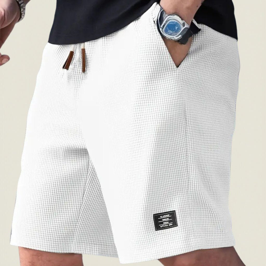 Men's Lightweight Summer Shorts | Waffle Knit Relaxed Fit Alternate