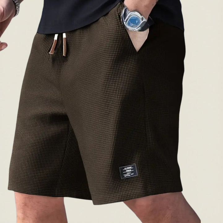 Men's Lightweight Summer Shorts | Waffle Knit Relaxed Fit Angle