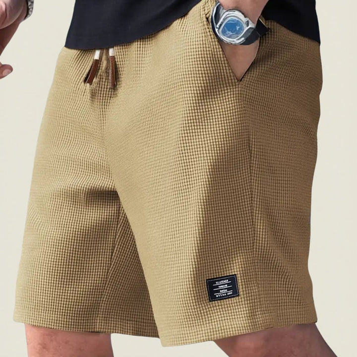 Men's Lightweight Summer Shorts | Waffle Knit Relaxed Fit Back