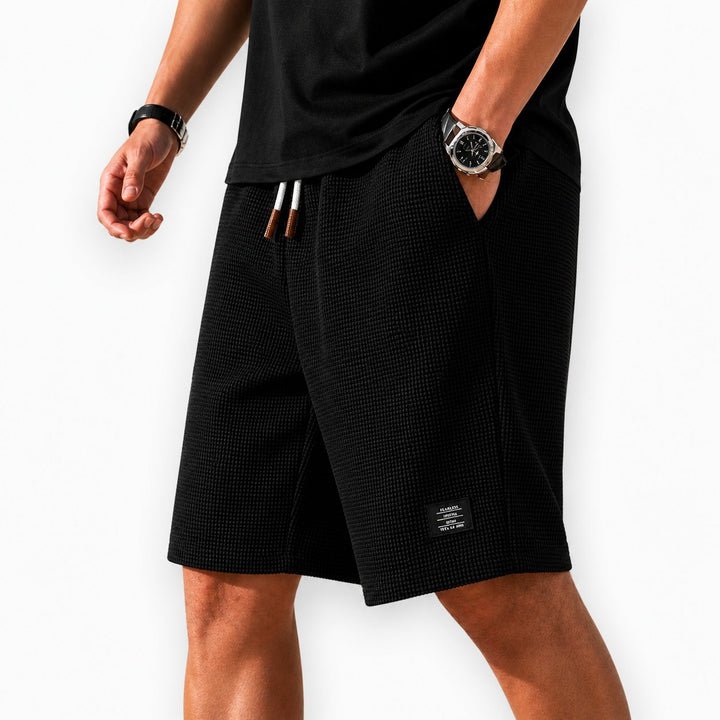 Men's Lightweight Summer Shorts | Waffle Knit Relaxed Fit Detail