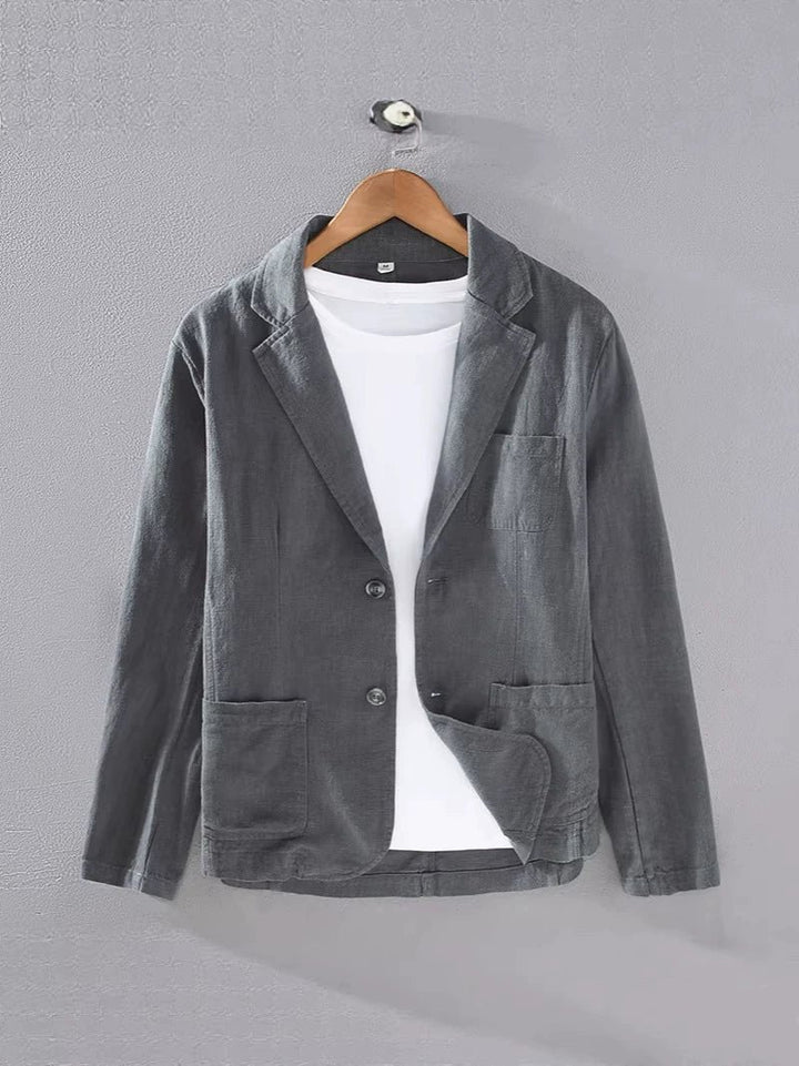 Men's Linen Blazer | Unstructured Relaxed Fit Summer Front