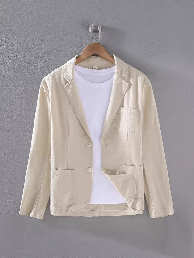Men's Linen Blazer | Unstructured Relaxed Fit Summer Hero