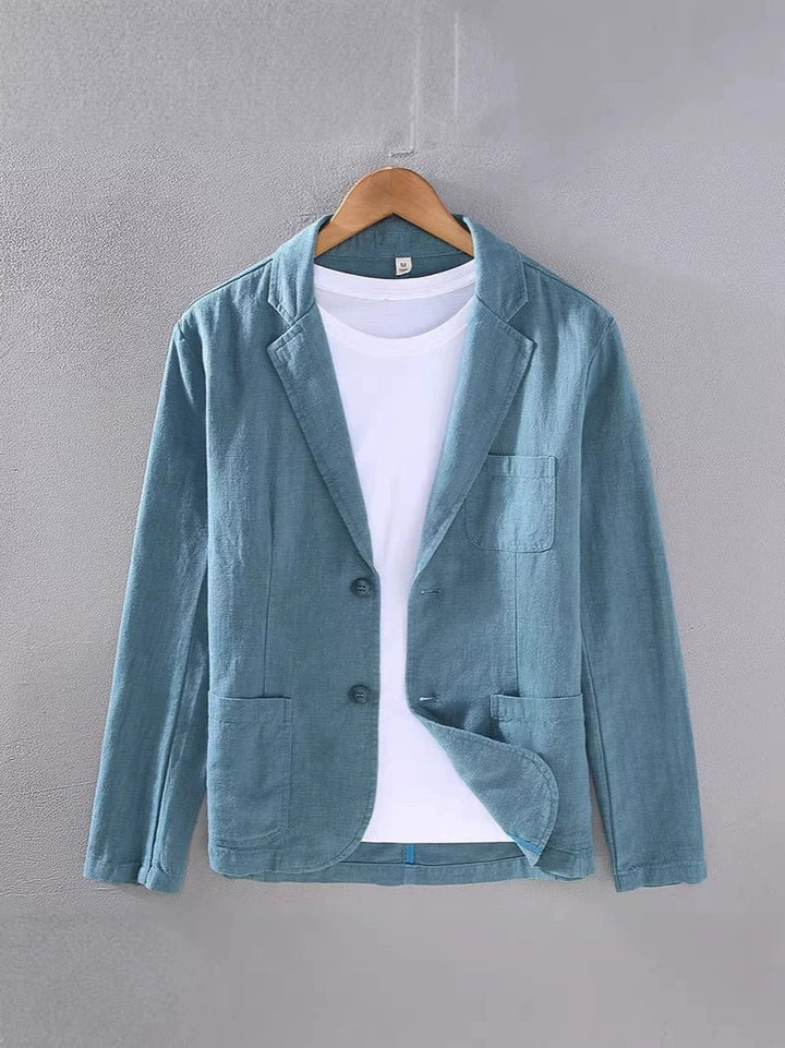 Men's Linen Blazer | Unstructured Relaxed Fit Summer Side