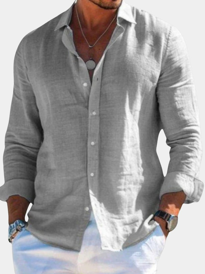 Men's Linen Button Shirt | Long Sleeve Airy Fit Hero