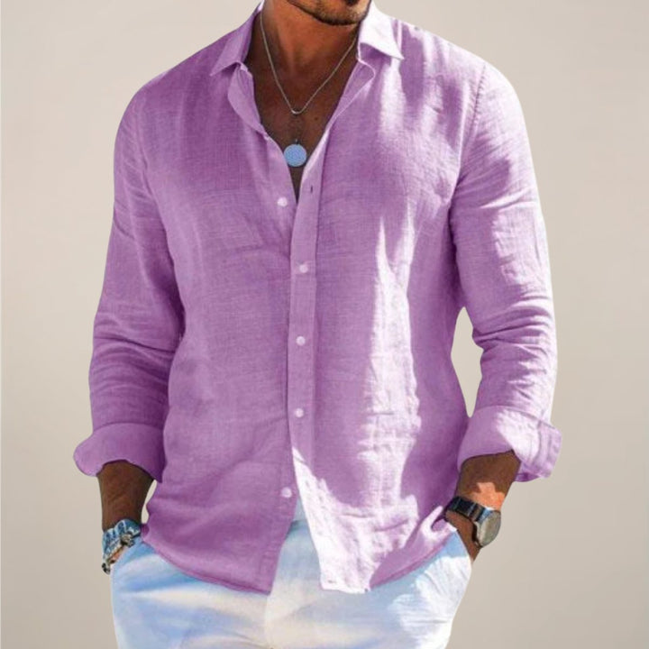 Men's Linen Button Shirt | Long Sleeve Airy Fit Lifestyle