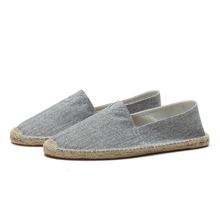 Men's Linen Espadrilles | Slip On with Braided Rope Sole Hero
