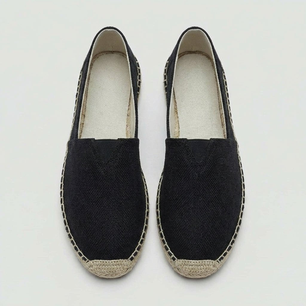 Men's Linen Espadrilles | Slip On with Braided Rope Sole Lifestyle