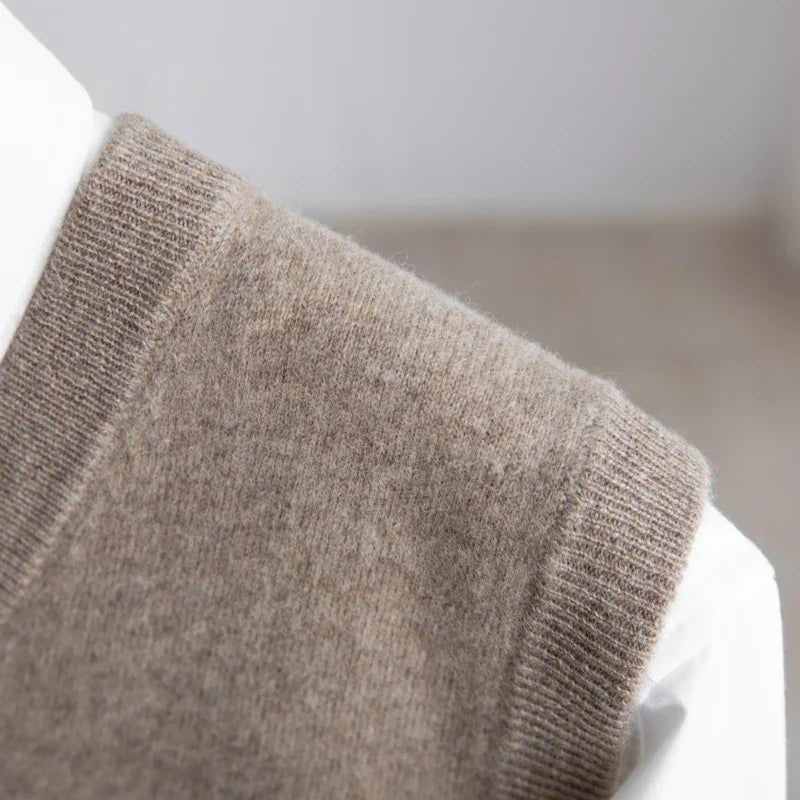 Men's Merino Sweater Vest | Lightweight V-Neck Layer Back