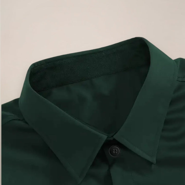 Men's Notched Collar Shirt | Slim Fit Long Sleeve View 14