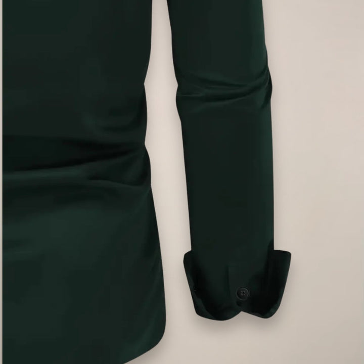 Men's Notched Collar Shirt | Slim Fit Long Sleeve View 15