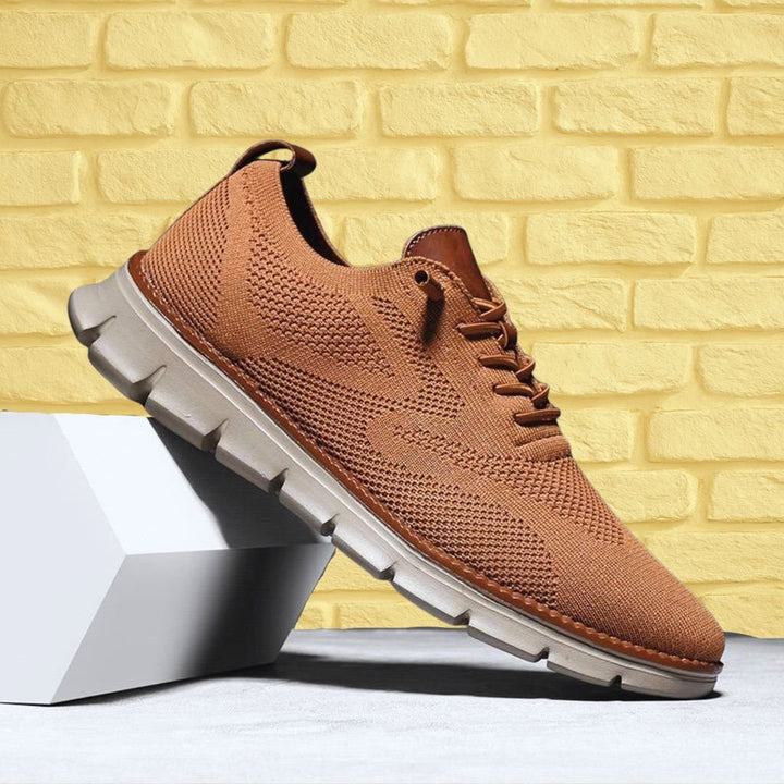 Men's Orthopedic Walking Shoes | Wide Toe Box with Leather Trim Back
