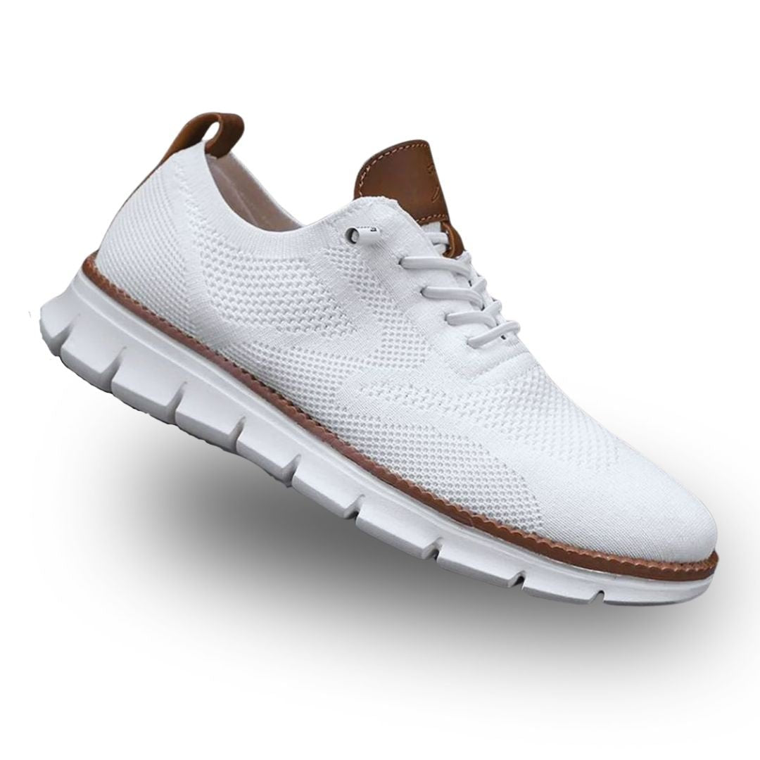 Men's Orthopedic Walking Shoes | Wide Toe Box with Leather Trim Front