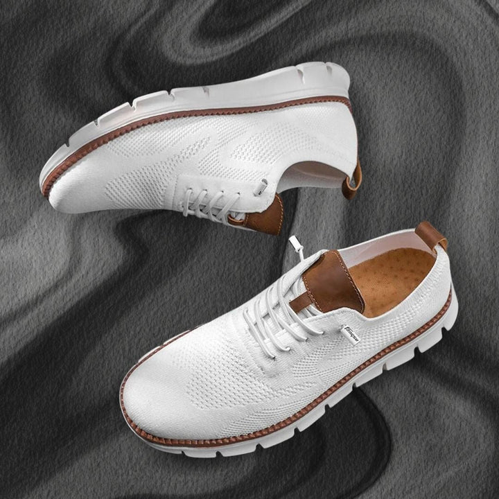 Men's Orthopedic Walking Shoes | Wide Toe Box with Leather Trim Lifestyle
