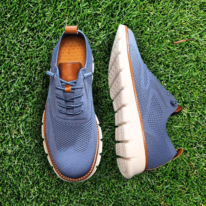 Men's Orthopedic Walking Shoes | Wide Toe Box with Leather Trim View 12
