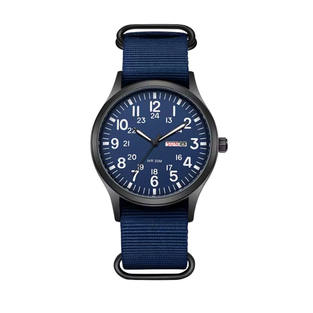 Men's Outdoor Military Watch | Rugged Field Dial Detail