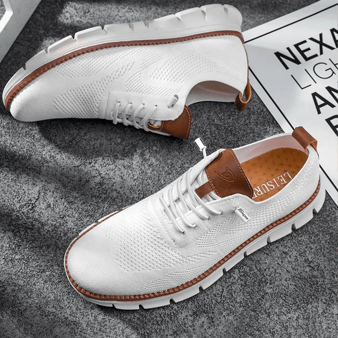 Men's Oxford Knit Sneakers | Ultra-Cushioned Breathable Fit Back
