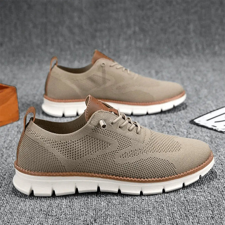 Men's Oxford Knit Sneakers | Ultra-Cushioned Breathable Fit Close Up