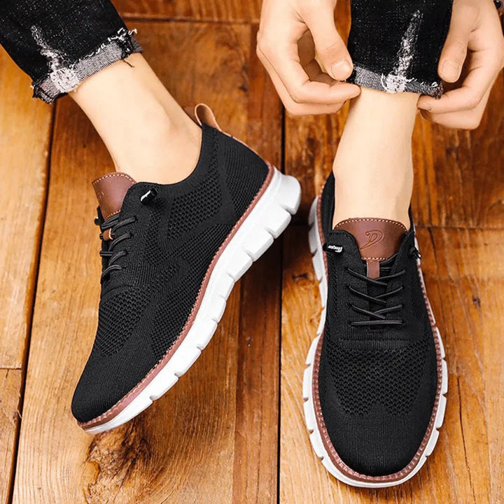 Men's Oxford Knit Sneakers | Ultra-Cushioned Breathable Fit Detail