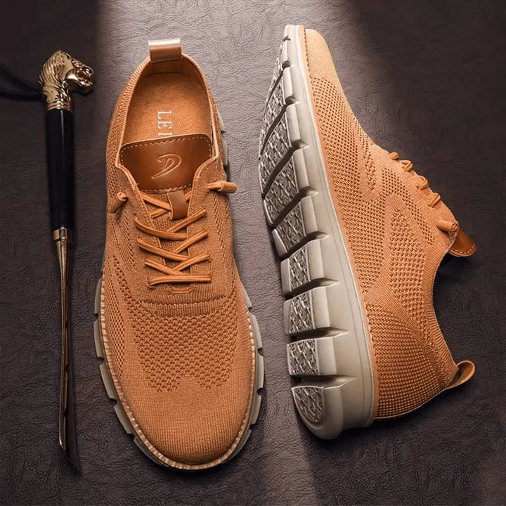 Men's Oxford Knit Sneakers | Ultra-Cushioned Breathable Fit Side
