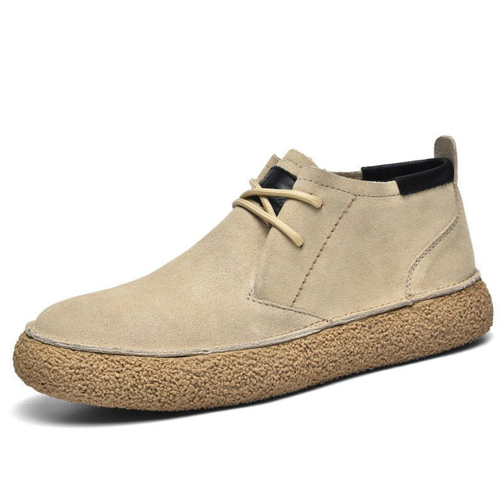 Men's Oxford Mid-Top Shoes | Eyelet Tie with Chunky Sole Angle