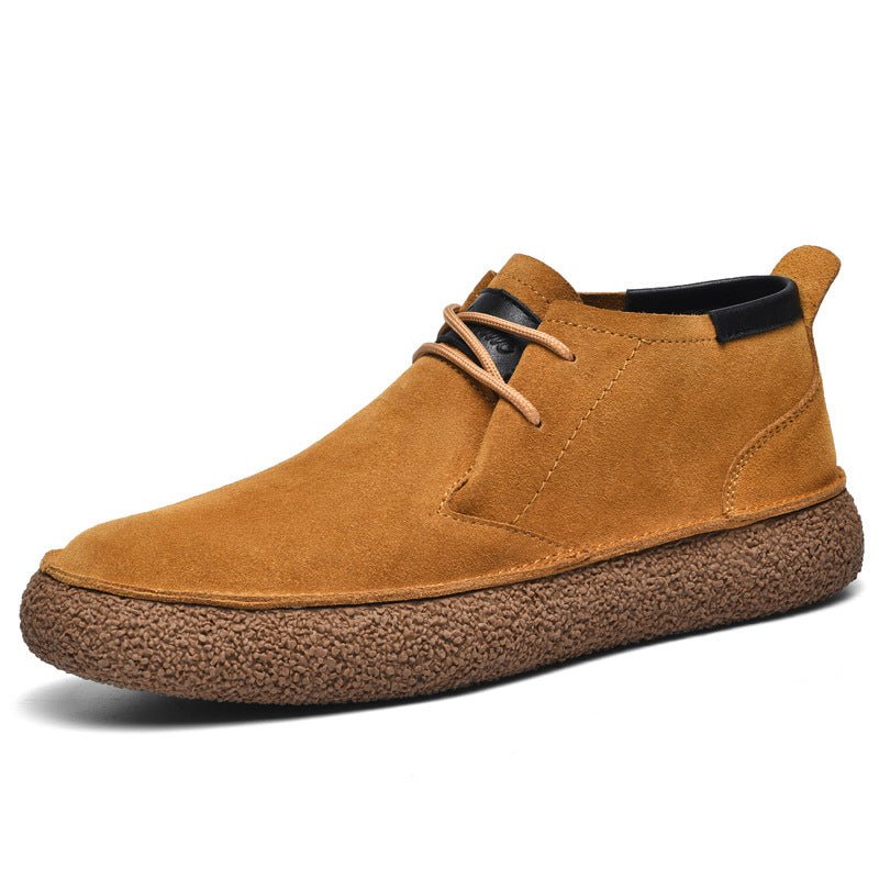 Men's Oxford Mid-Top Shoes | Eyelet Tie with Chunky Sole Close Up