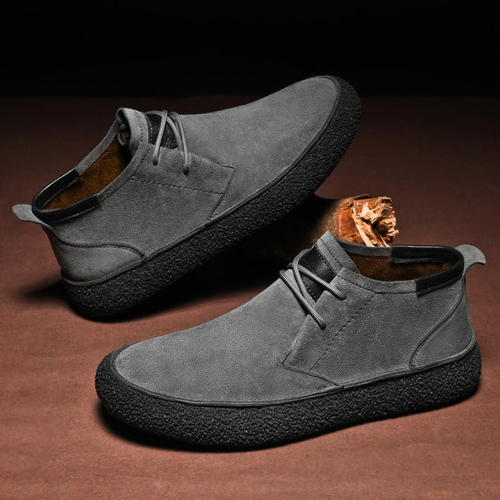 Men's Oxford Mid-Top Shoes | Eyelet Tie with Chunky Sole Detail