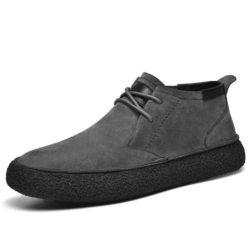 Men's Oxford Mid-Top Shoes | Eyelet Tie with Chunky Sole Lifestyle