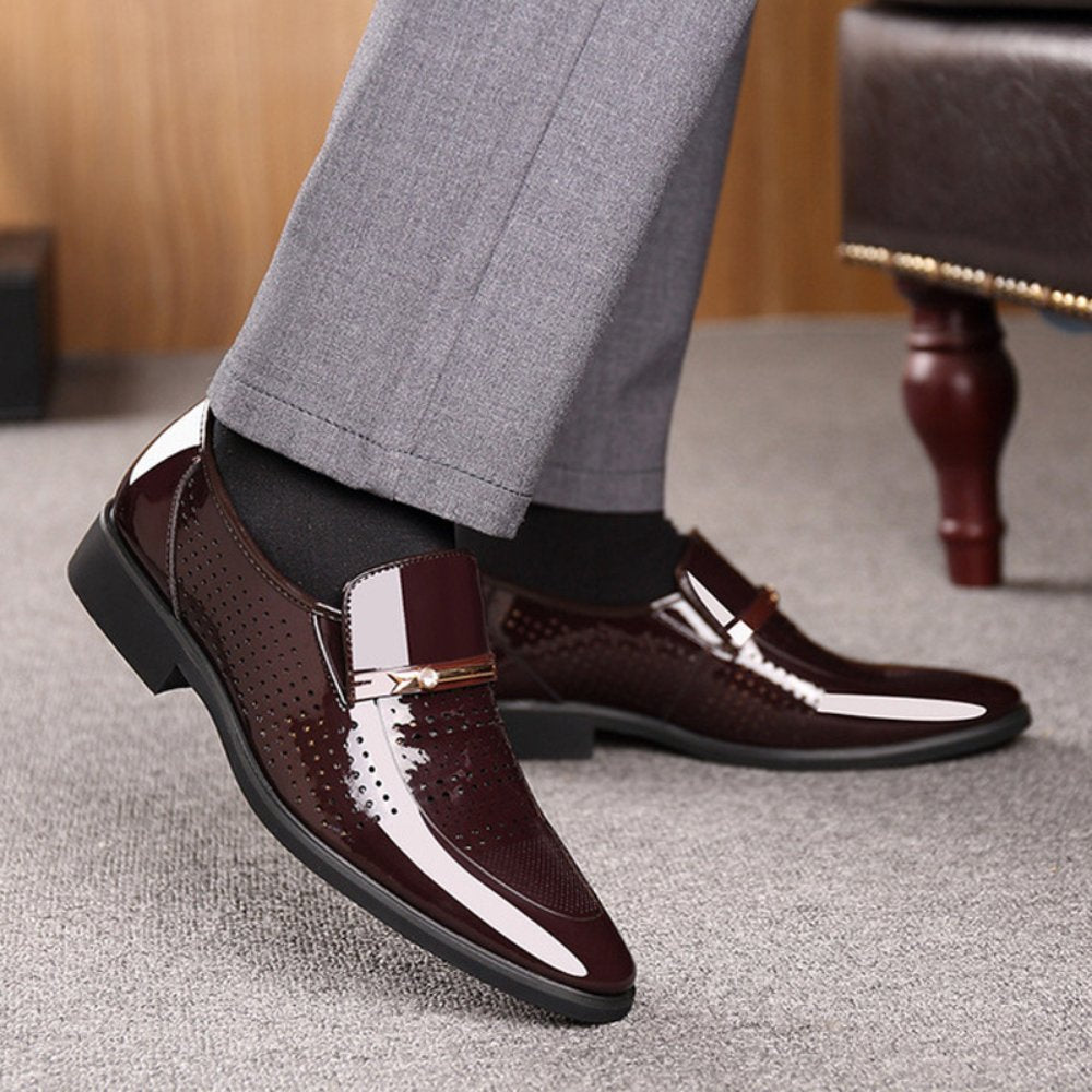 Men's Patent Leather Loafers | Glossy Formal Slip On Lifestyle