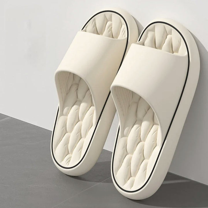 Men's Pillow Slides with Massaging Ridged Footbed Detail