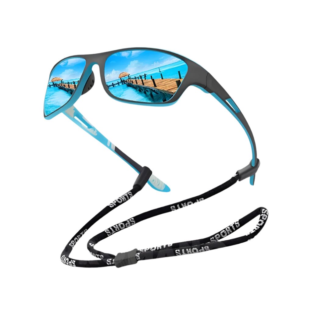 Men's Polarized Outdoor Sunglasses | Wraparound Shield Sport Fit Detail