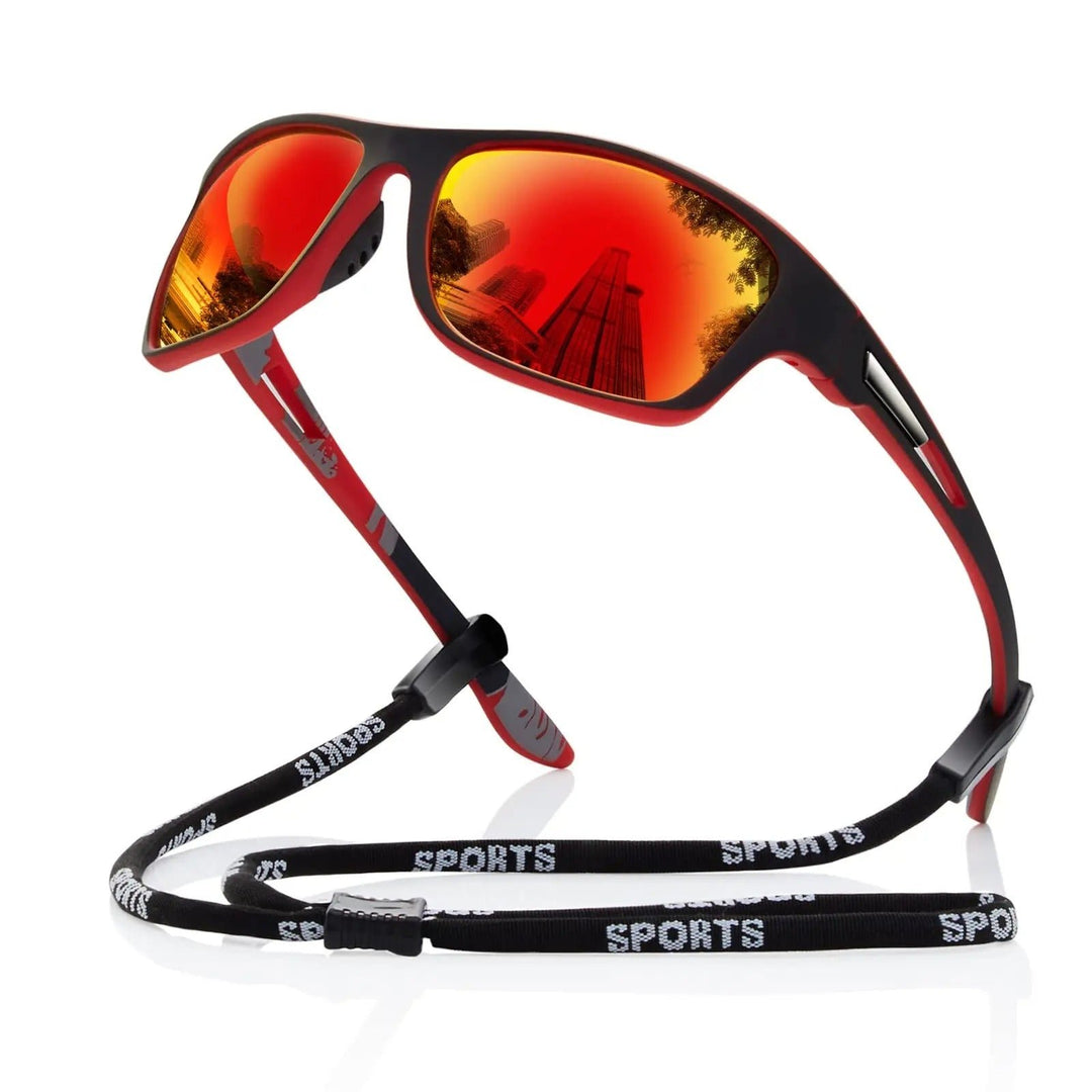 Men's Polarized Outdoor Sunglasses | Wraparound Shield Sport Fit Front
