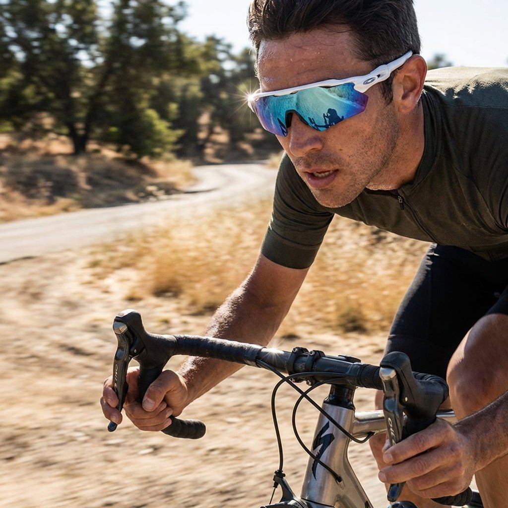 Men's Polarized Sunglasses | Shield Lens Sweat Resistant Front
