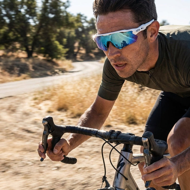 Men's Polarized Sunglasses | Shield Lens Sweat Resistant Front