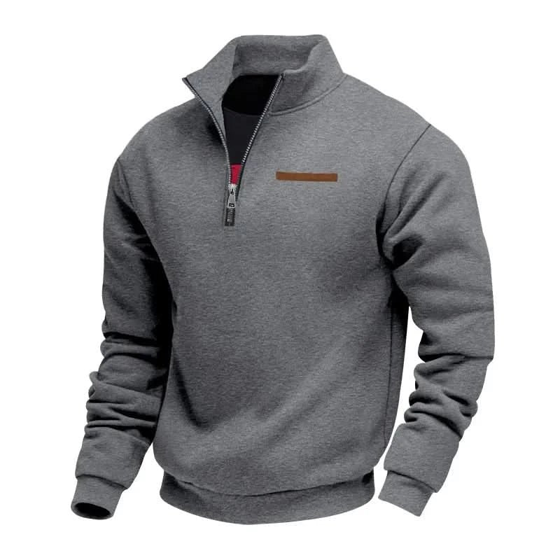 Men's Quarter Zip Mock Neck Sweatshirt | Soft Lined Warm Fit Alternate