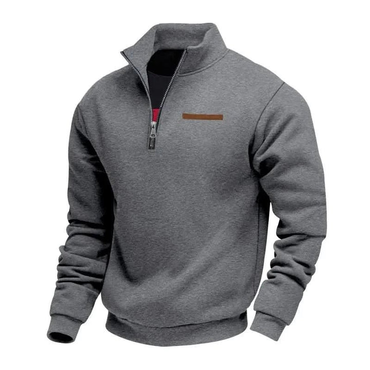 Men's Quarter Zip Mock Neck Sweatshirt | Soft Lined Warm Fit Alternate