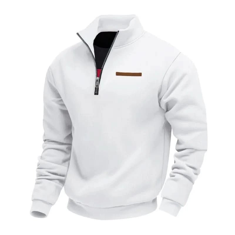 Men's Quarter Zip Mock Neck Sweatshirt | Soft Lined Warm Fit Angle