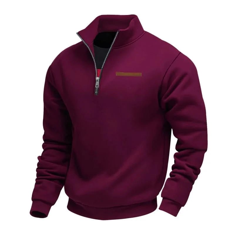 Men's Quarter Zip Mock Neck Sweatshirt | Soft Lined Warm Fit Lifestyle