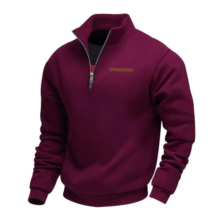 Men's Quarter Zip Mock Neck Sweatshirt | Soft Lined Warm Fit Lifestyle