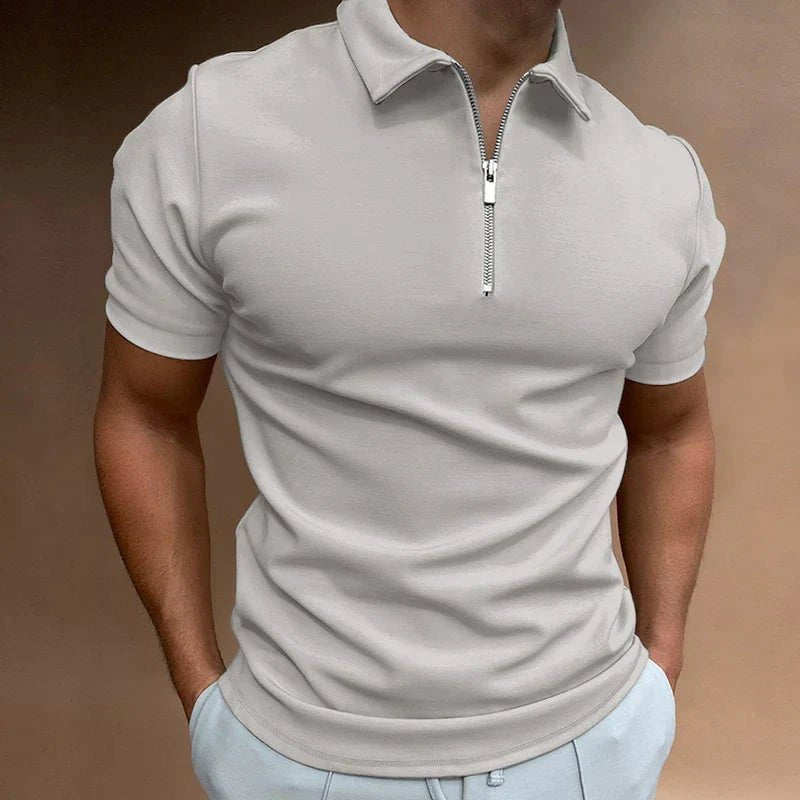 Men's Quarter Zip Polo Shirt | Smart Casual Everyday Fit Back