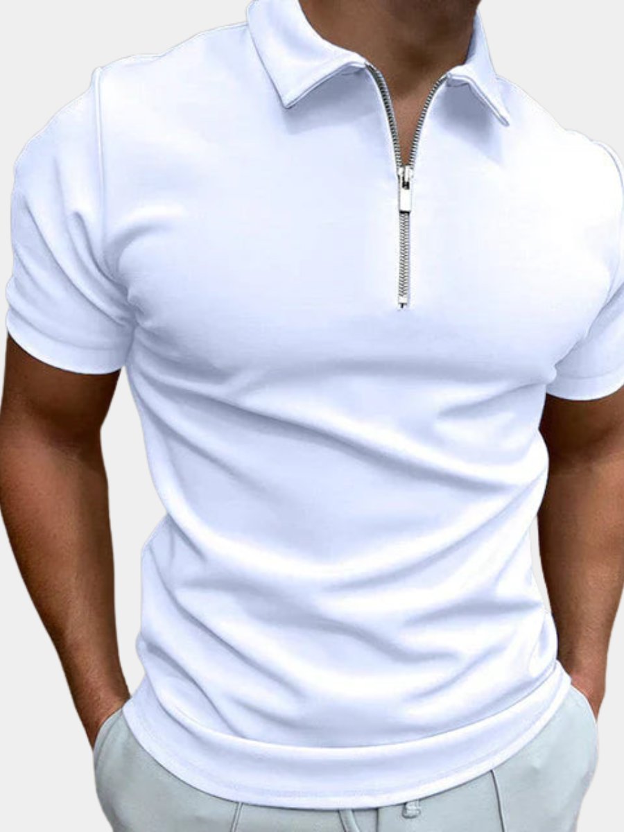 Men's Quarter Zip Polo Shirt | Smart Casual Everyday Fit Hero